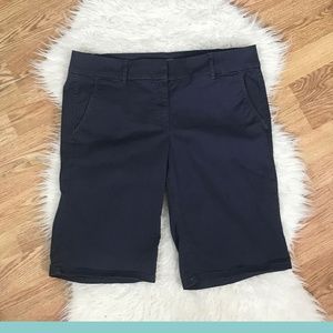LOFT - Blue Bermuda Roll Shorts